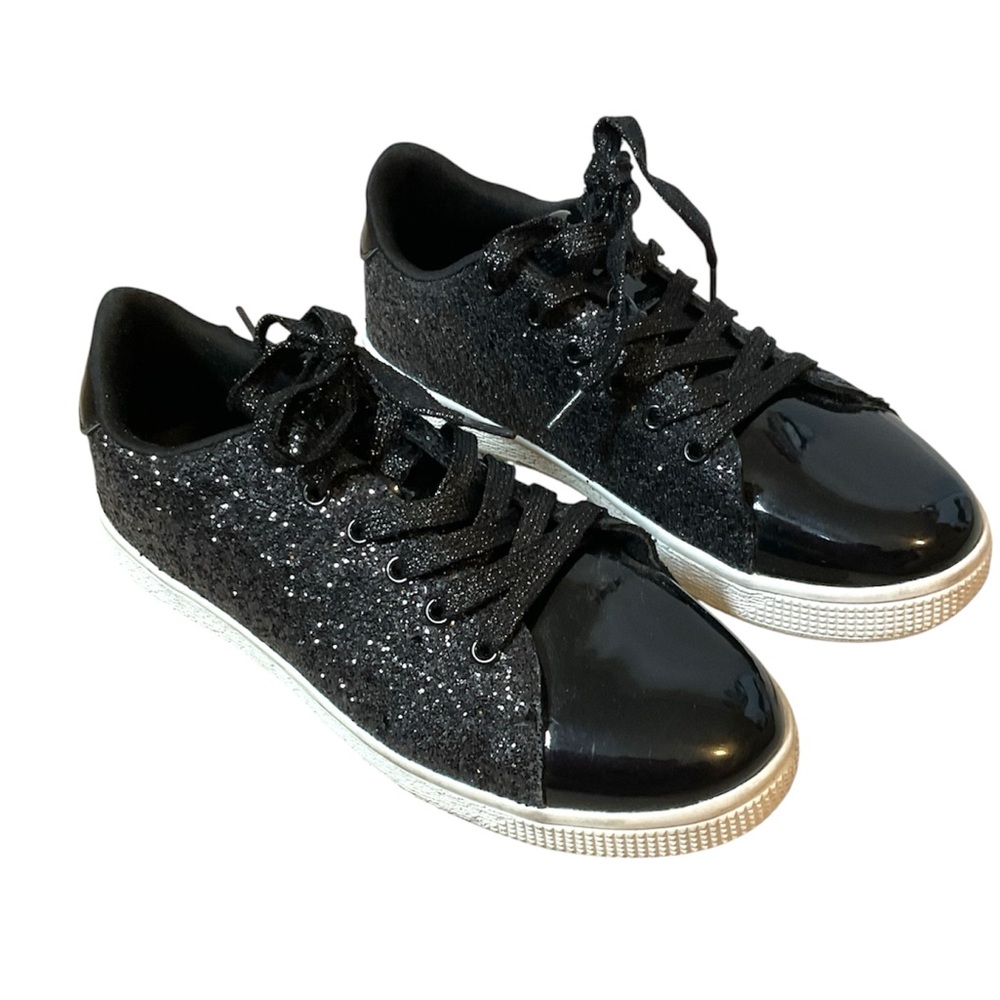 Black Sparkle Sneakers Size 9